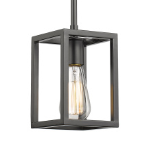 Golden 2072-M1L BLK - Golden Lighting Wesson 1-light Pendant in Matte Black